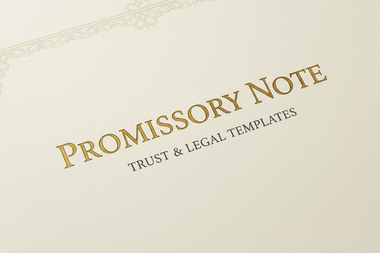 Promissory Note TemplateLegacy Trust Solution